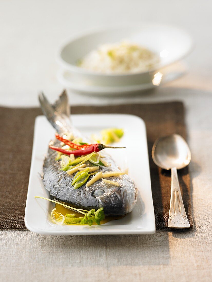 Canton-style steamed bream