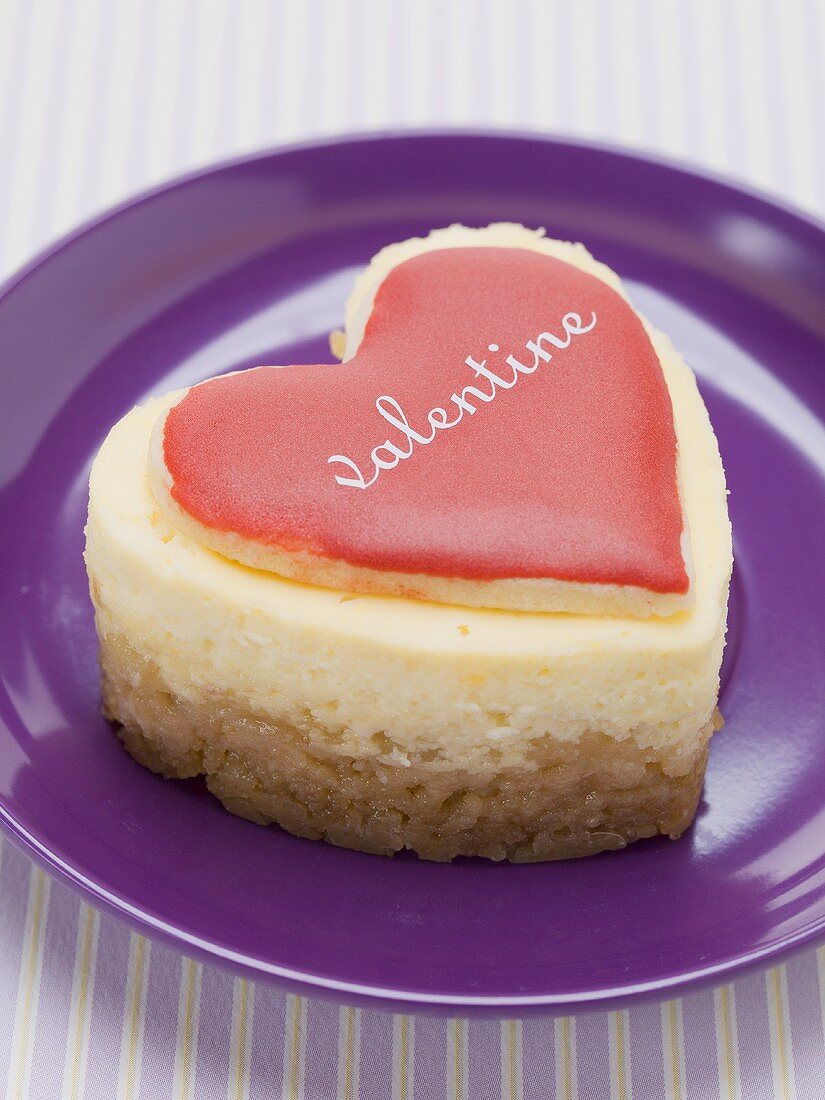 Heart-shaped quark cake for Valentine's Day