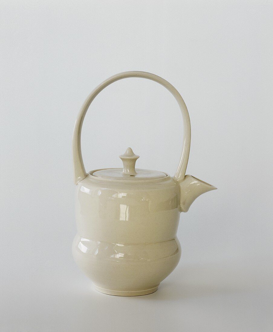 A white teapot