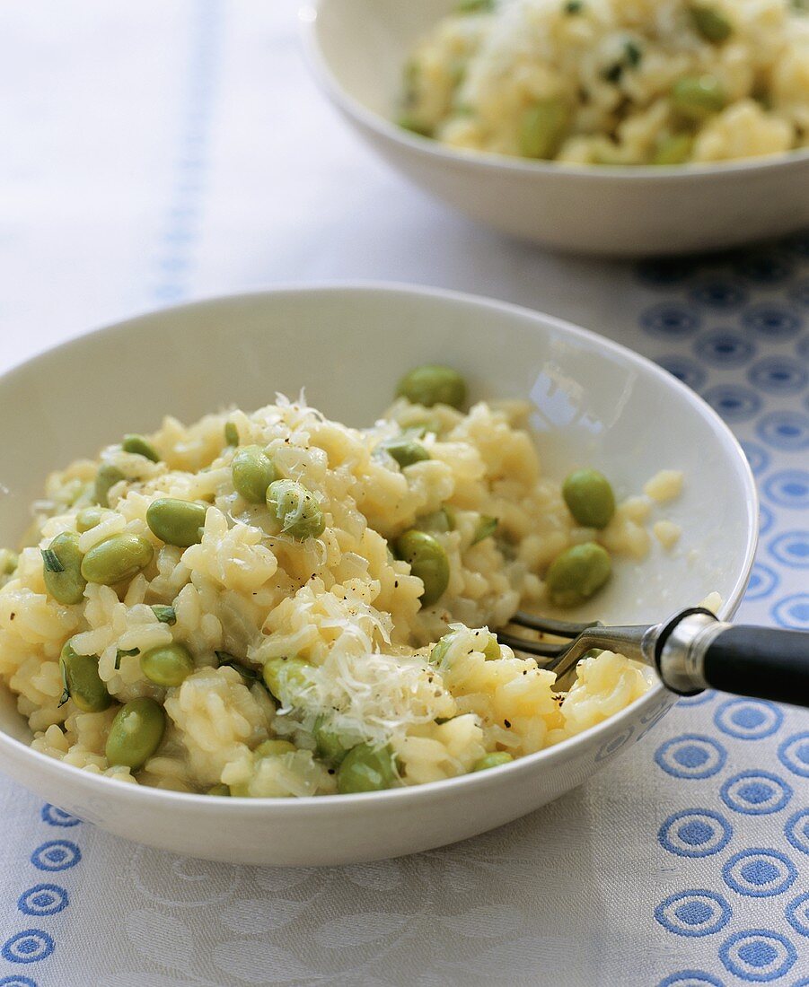 Risotto mit grünen Smoothie