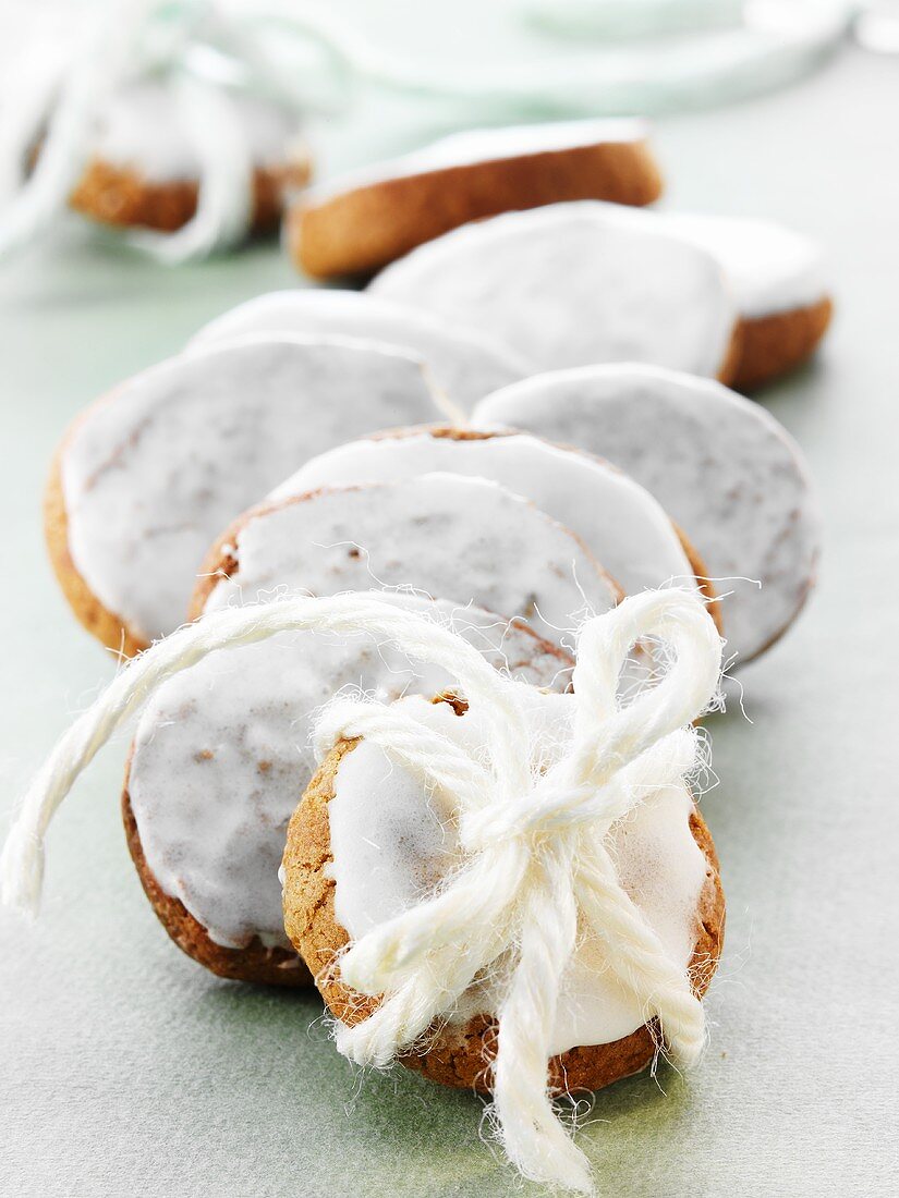 Silesian 'pepper nut' biscuits with icing sugar