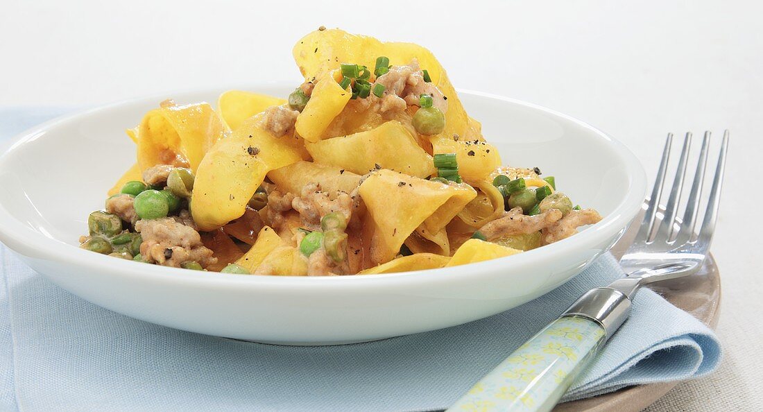Tagliatelle with minced meat