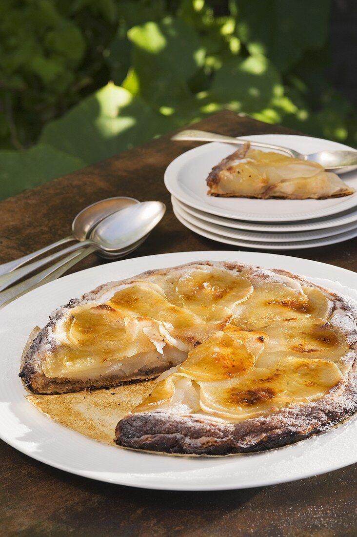 Pear and walnut cake