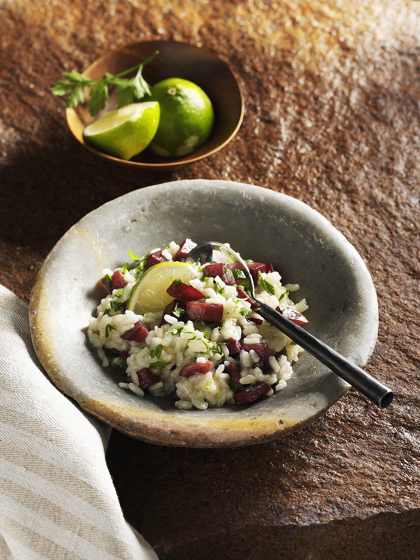 Rüben-Risotto mit Limetten