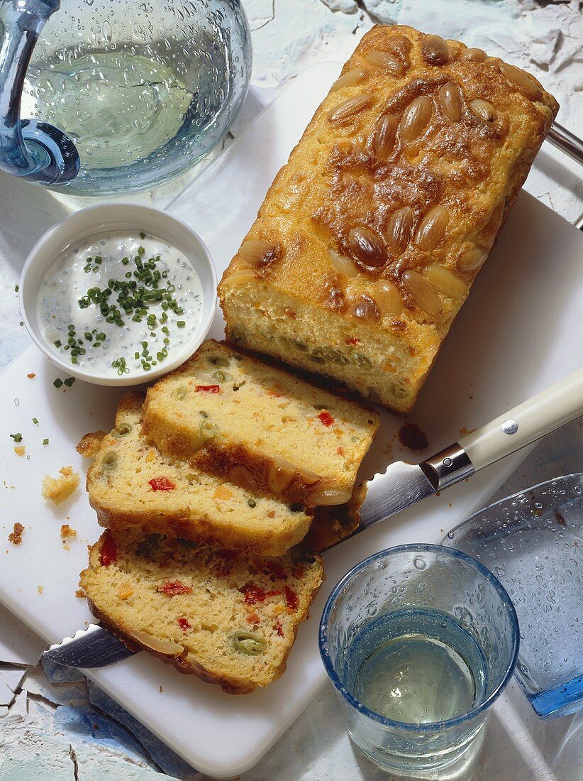 Loaf cake with vegetables