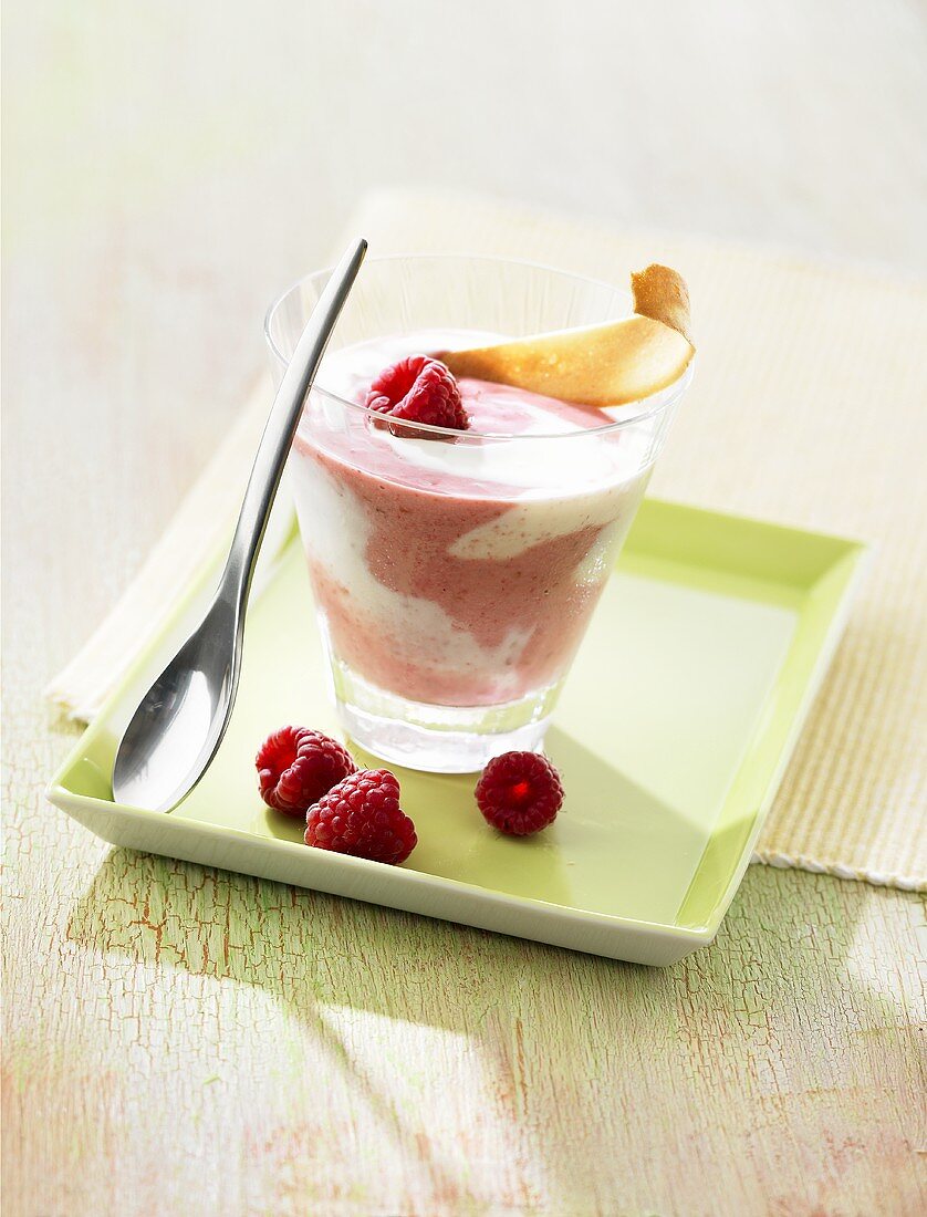 Raspberry yogurt ice cream