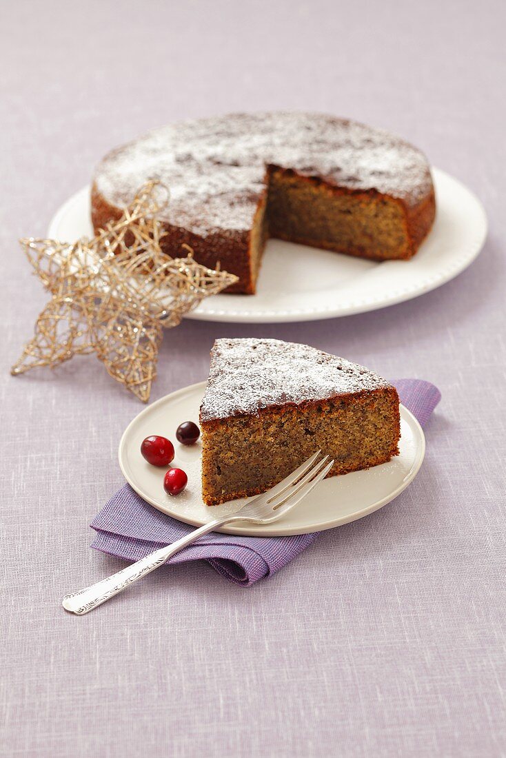 Poppy seed cake for Christmas