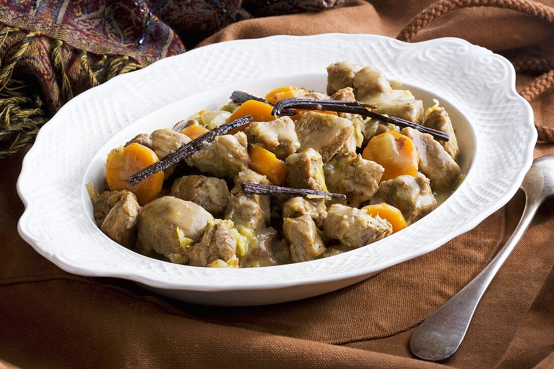 Veal ragout with vanilla pods and carrots