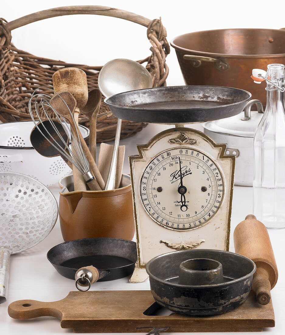 Old-fashioned kitchen utensils