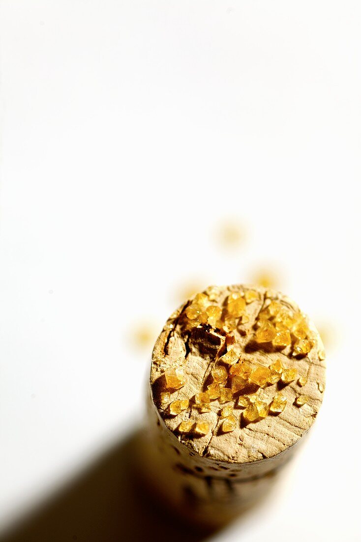 A cork with wine scale