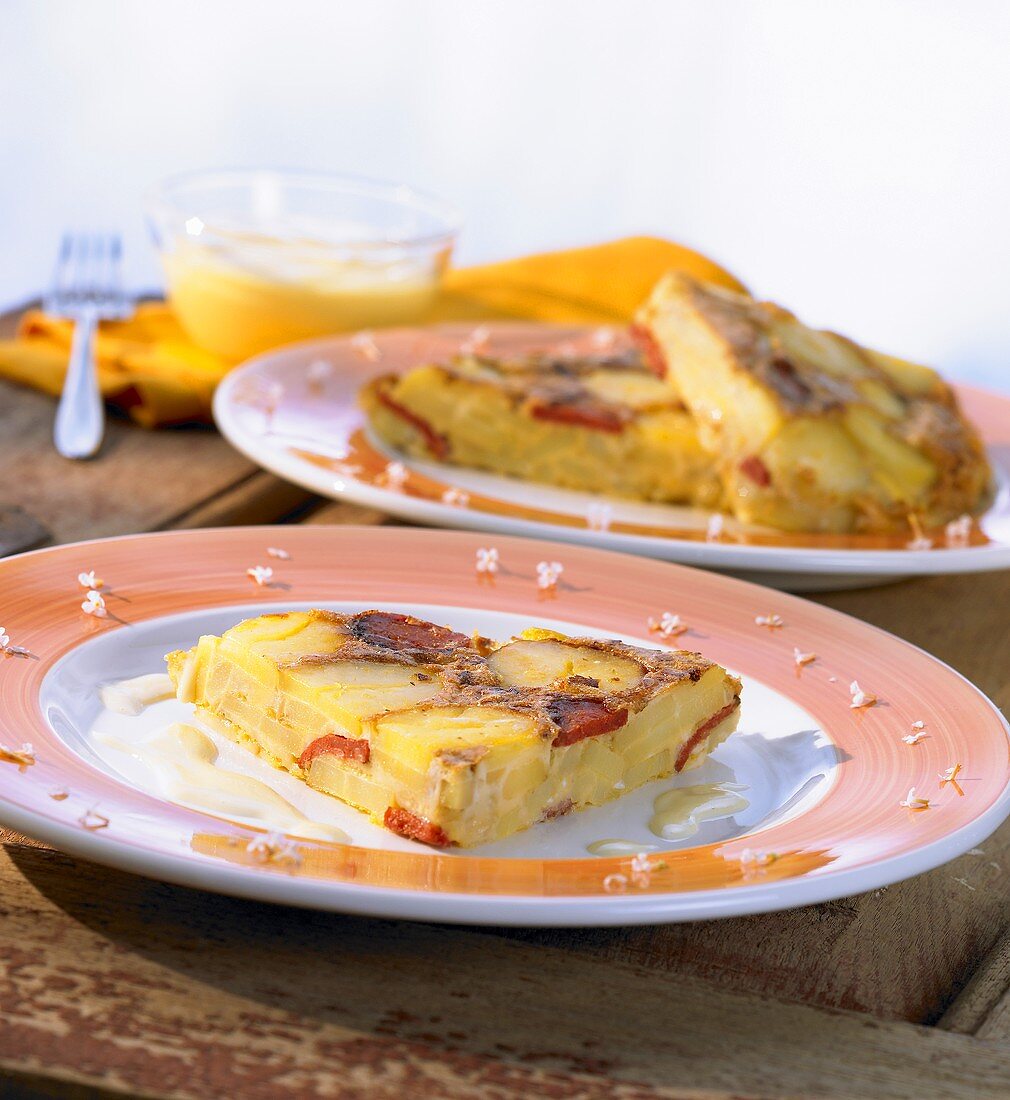 Tortilla mit Chorizo und Aioli