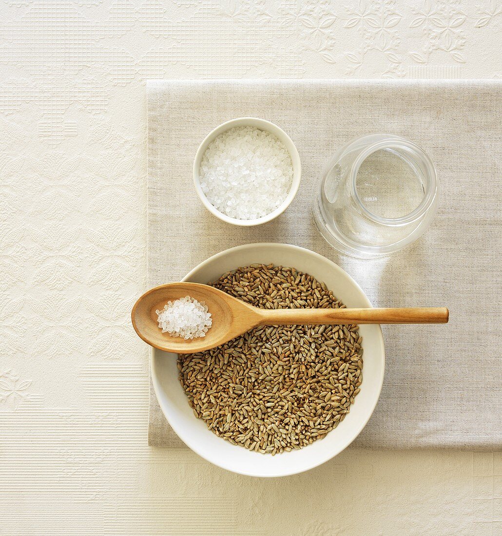 Rye, salt and water (bread ingredients)
