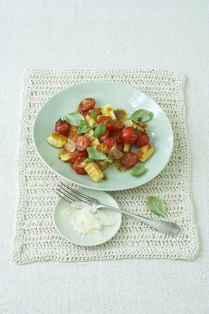 Ricotta gnocchi with tomatoes and Parmesan