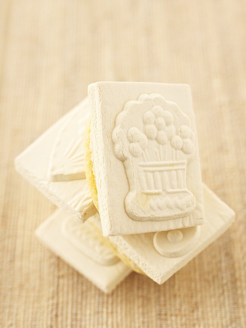 Springerle (German biscuits), stacked