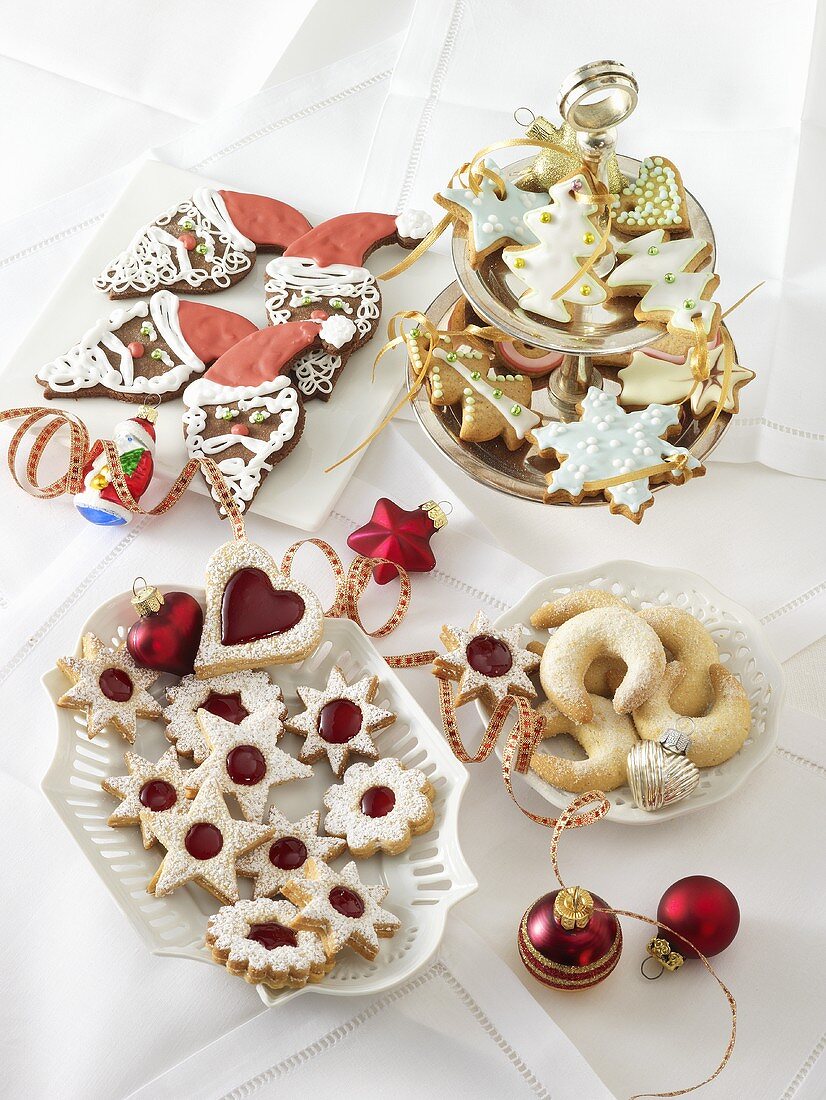 Assorted classic Christmas biscuits