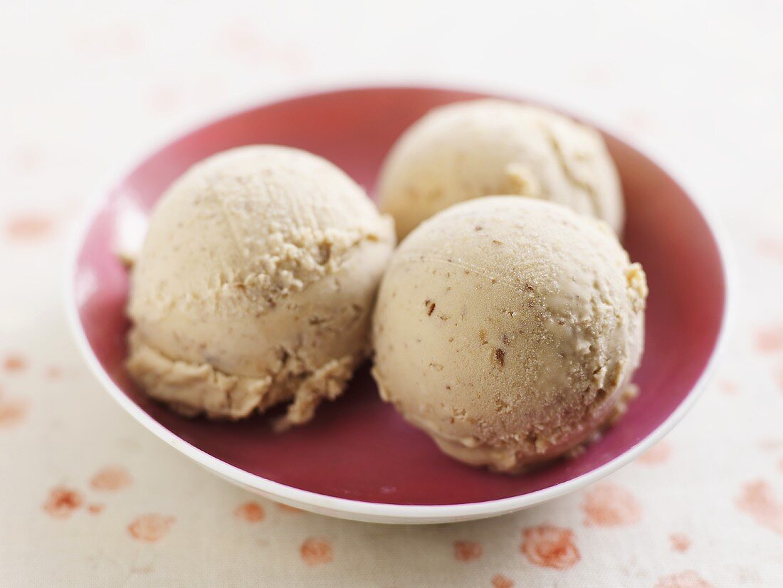 Pecan ice cream (with toasted pecans)