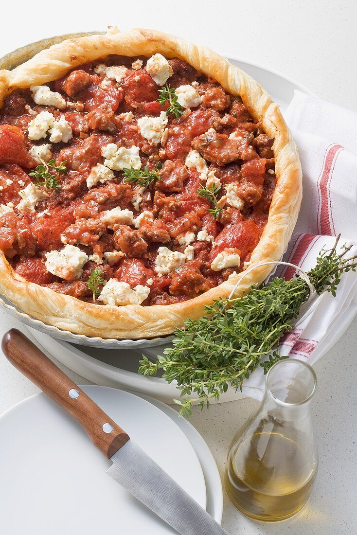 Provençal tomato tart (with peeled tomatoes)