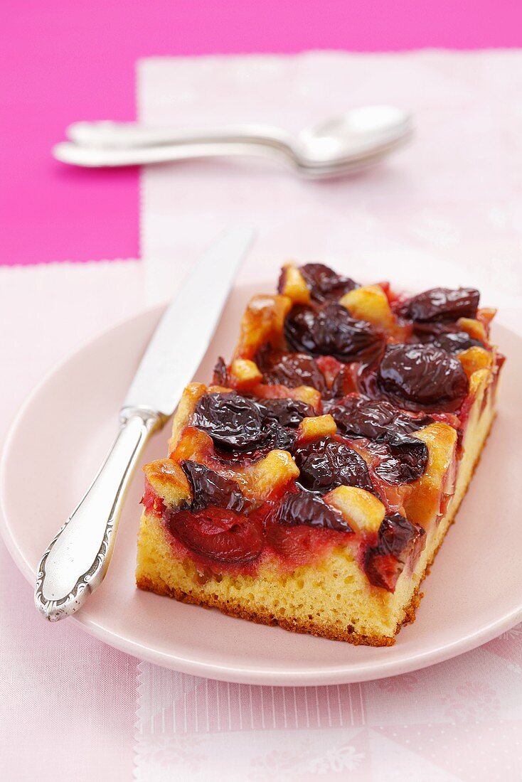 A piece of plum cake