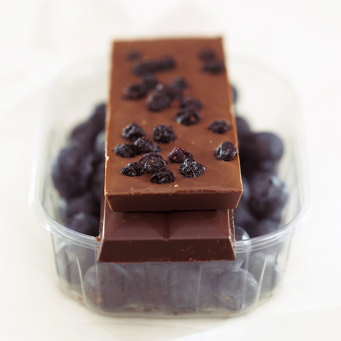 Chocolate with blueberries