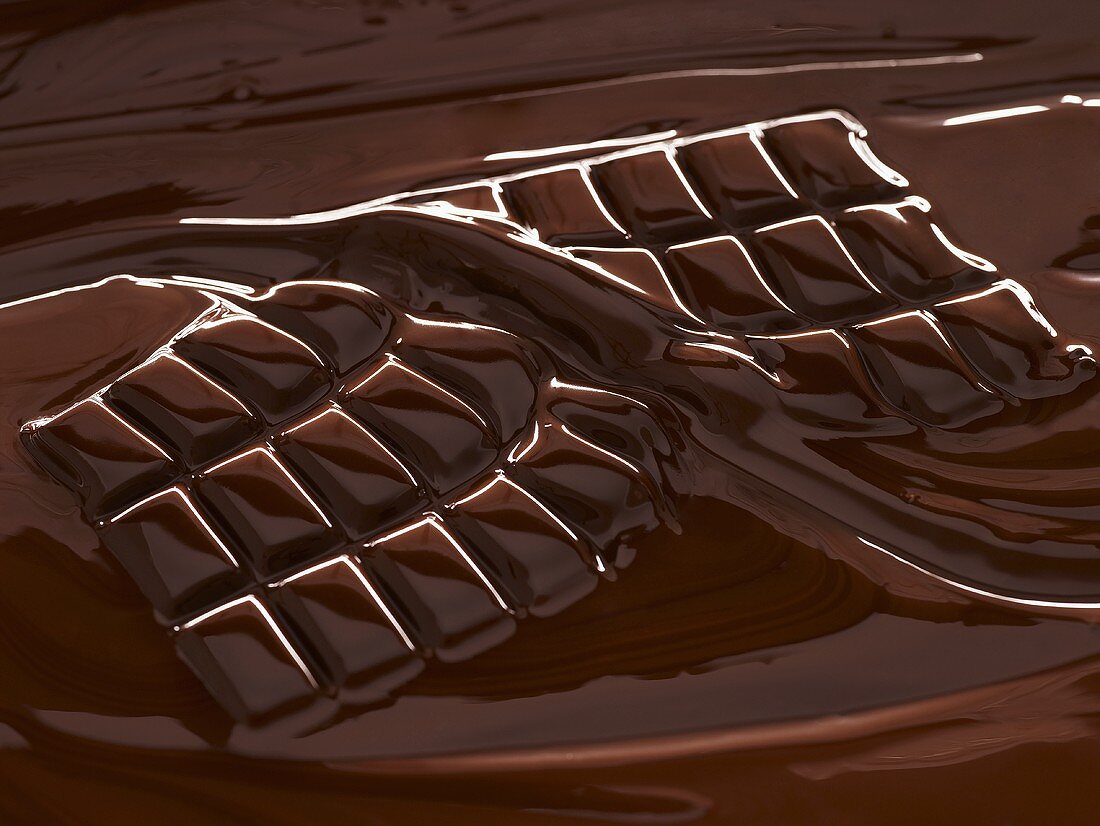 Melting chocolate (two halves of a bar)