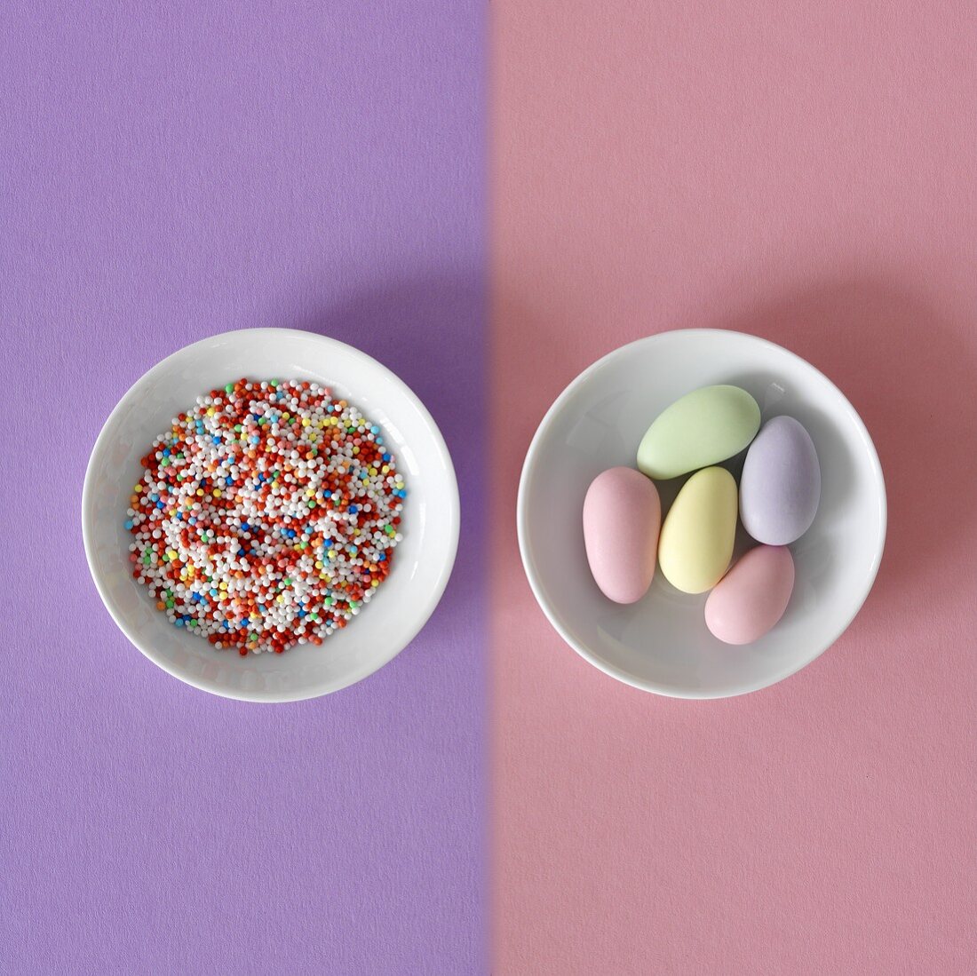 Sprinkles and sugared almonds