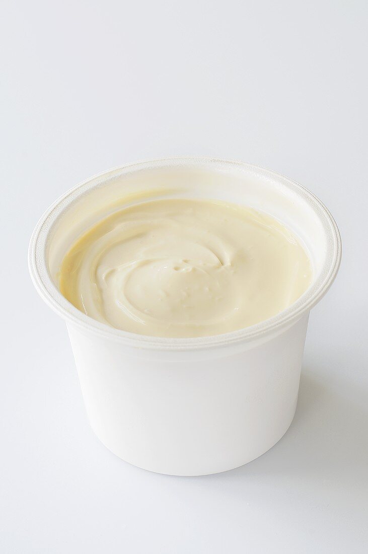 A tub of crème fraîche