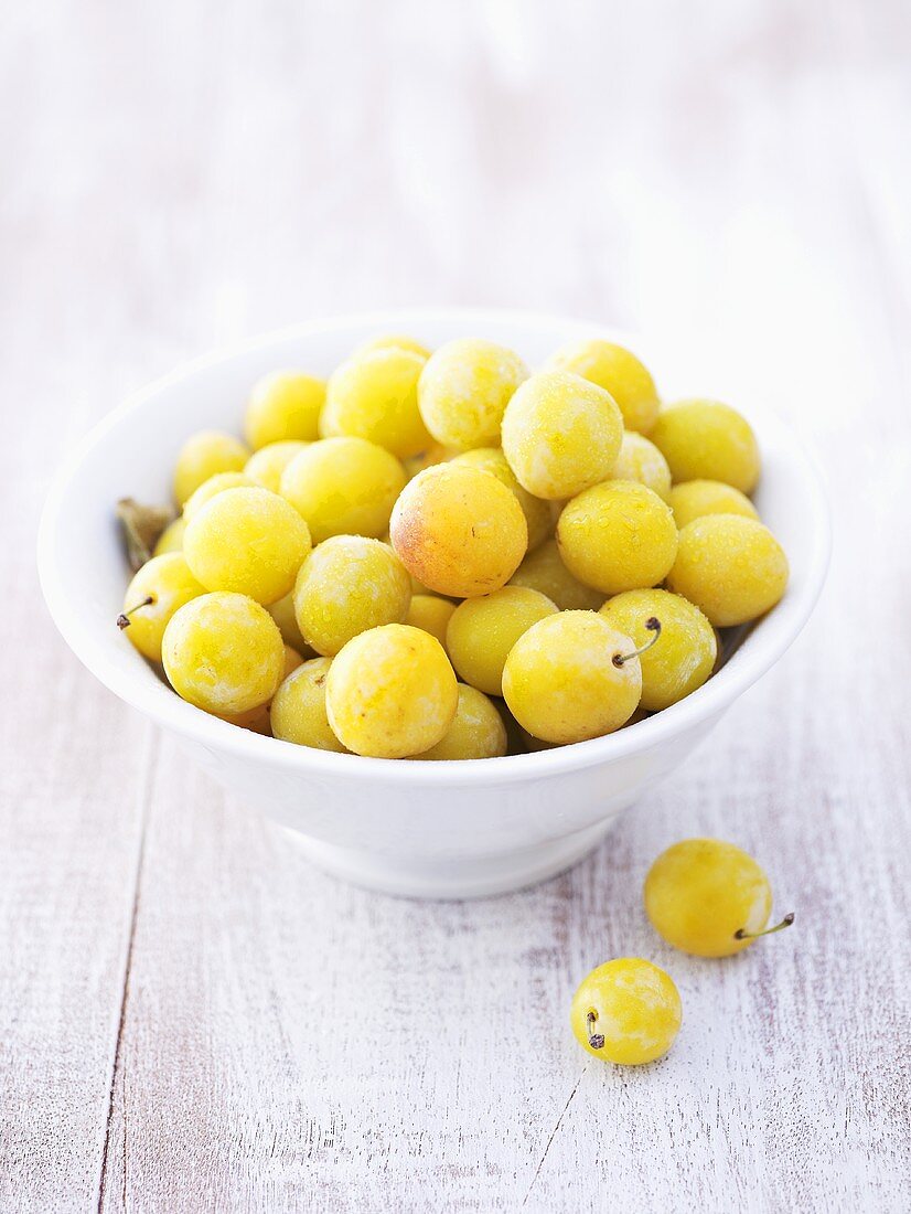 Mirabelles in bowl