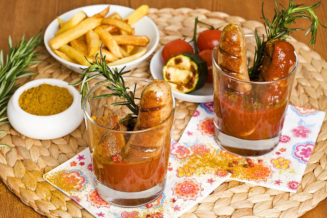 Currywürste im Glas, Pommes frites