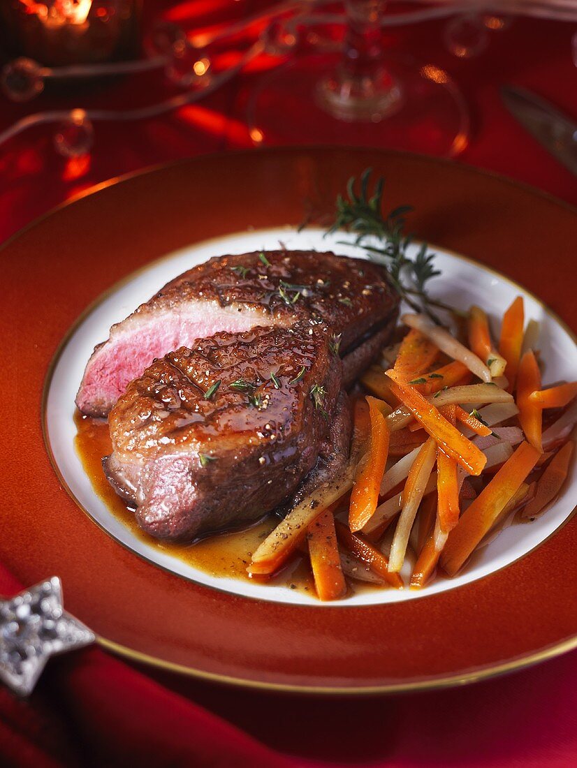 Duck breast with carrots (Christmas)