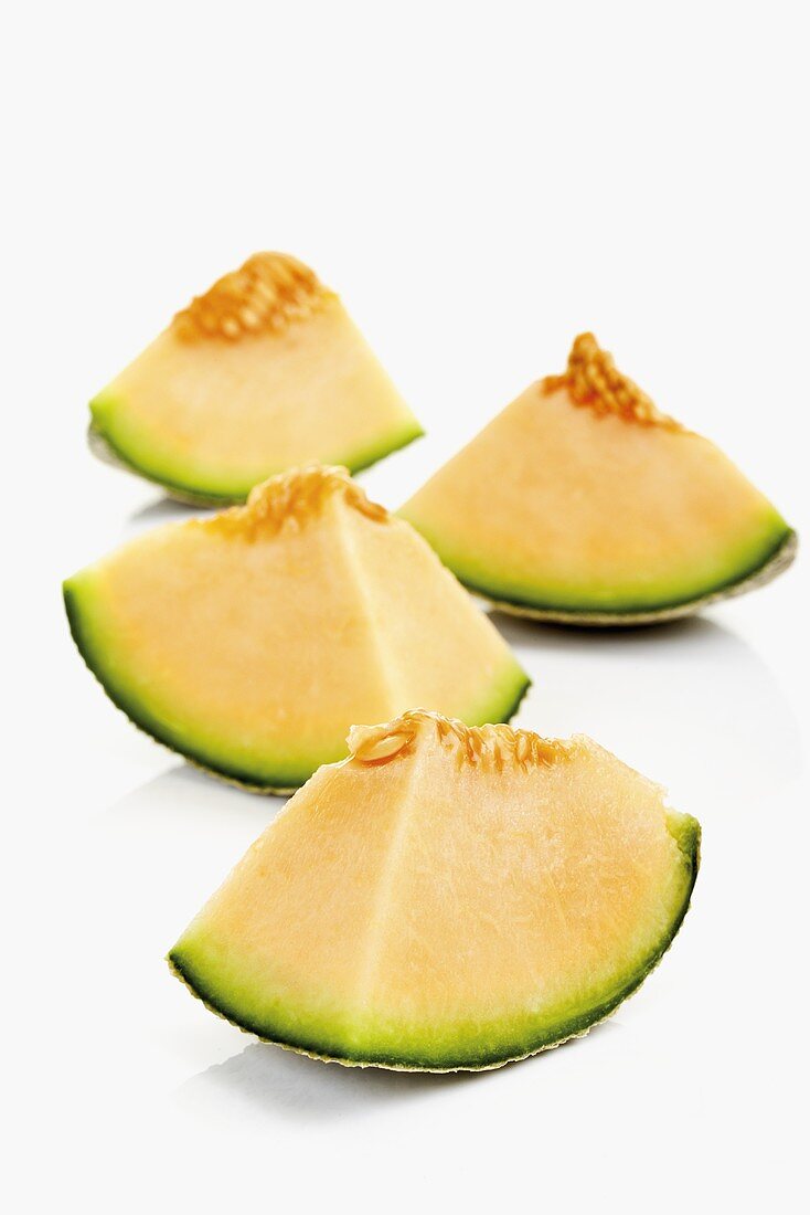 Stücke von einer brasilianischen Galia-Melone