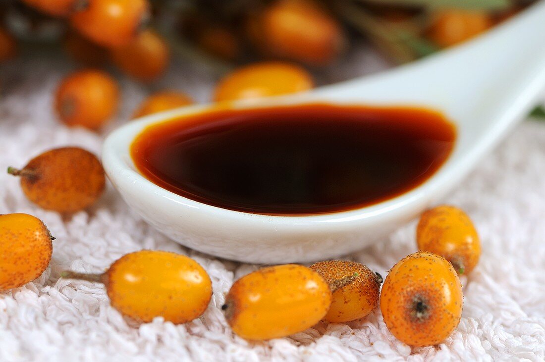 Sea buckthorn oil and sea buckthorn berries