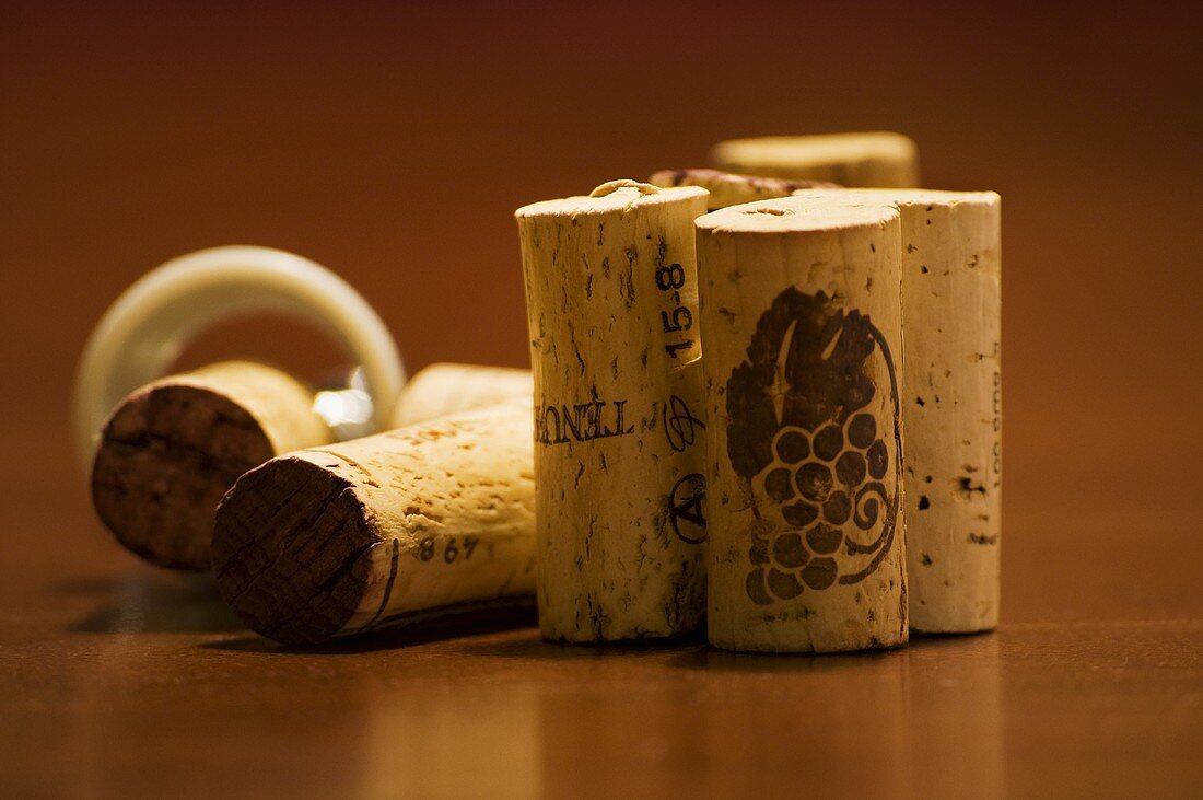 Various wine corks
