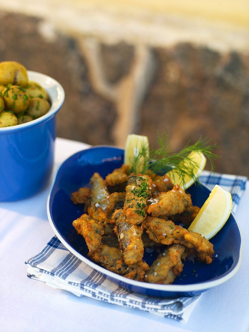 Deep-fried fish (Baltic herring)