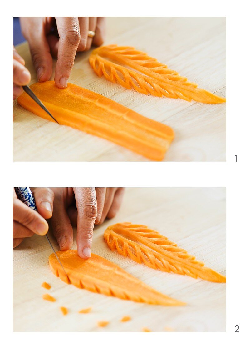 Carving a carrot