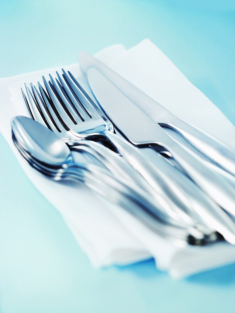 Cutlery on napkin