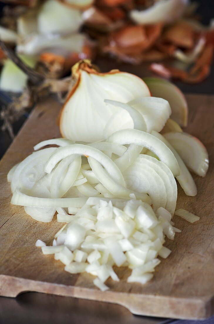 Onion, partly chopped