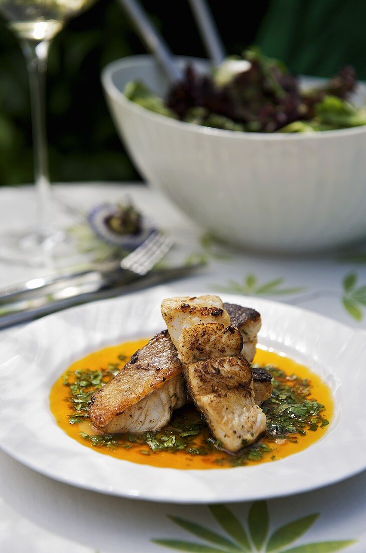 Whiting with caraway and coriander