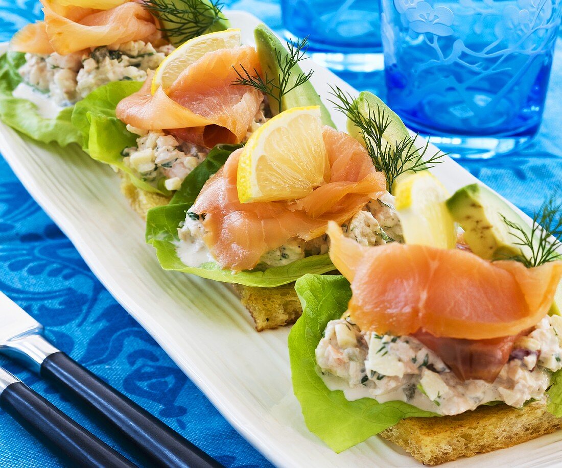 Salmon canapes