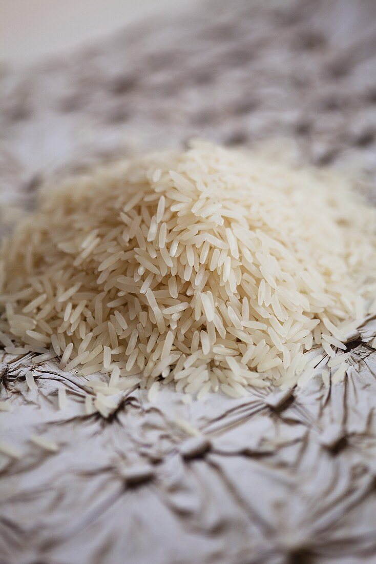A heap of basmati rice