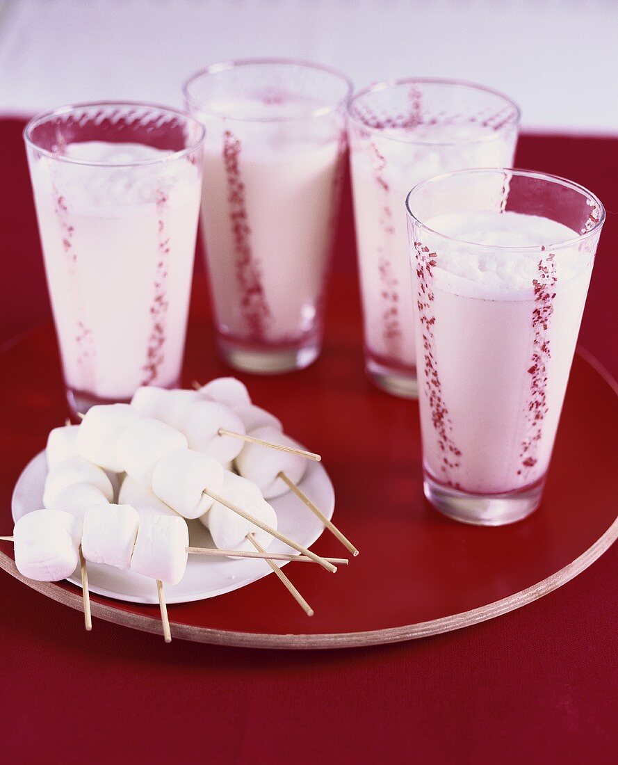 Vanilla shake with marshmallows