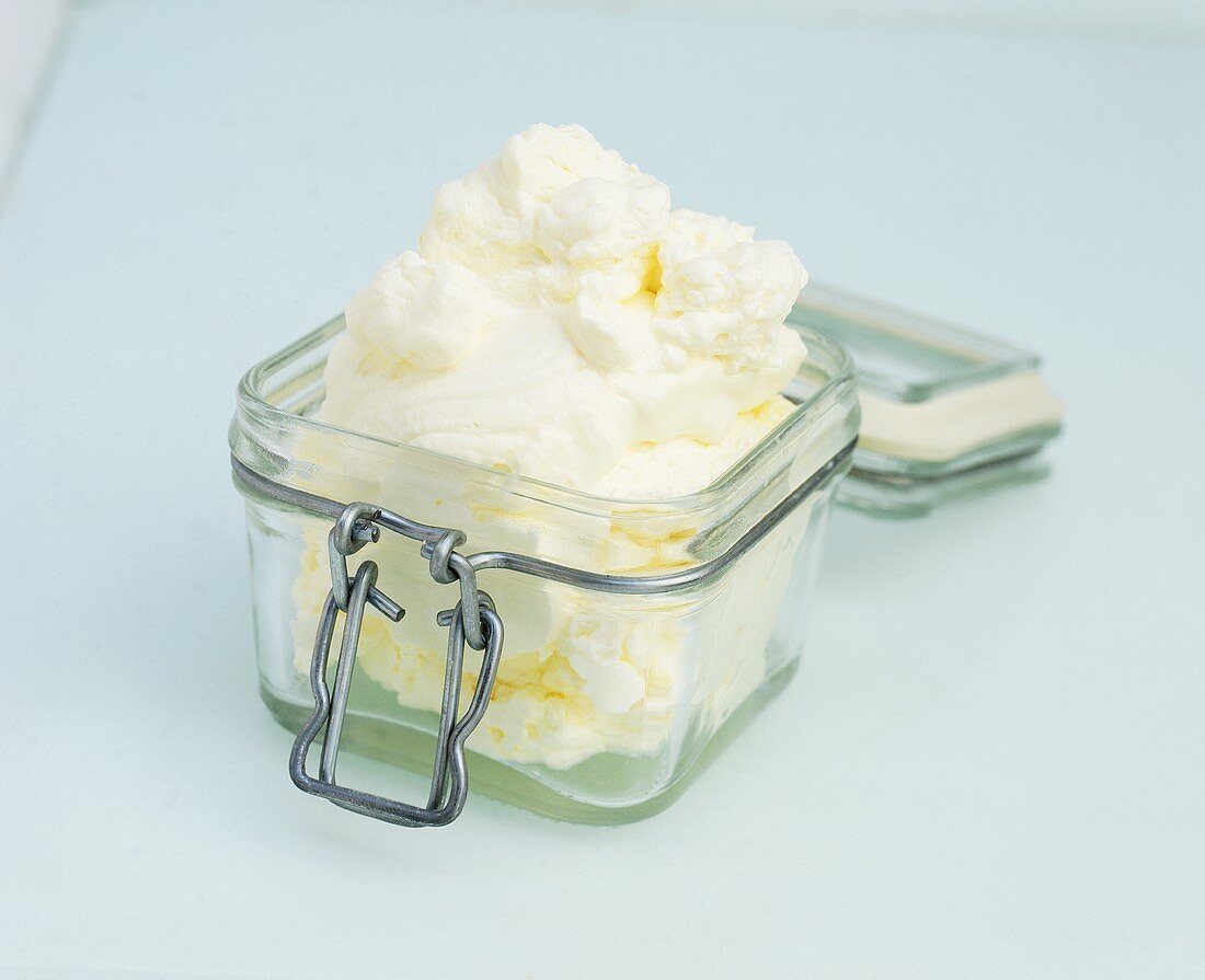 Whipped cream in a preserving jar