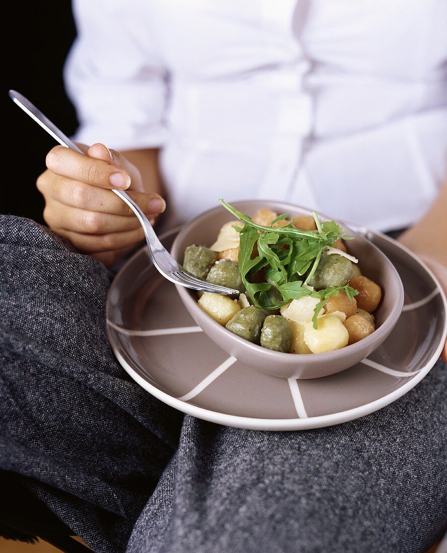 Three types of gnocchi with Parmesan