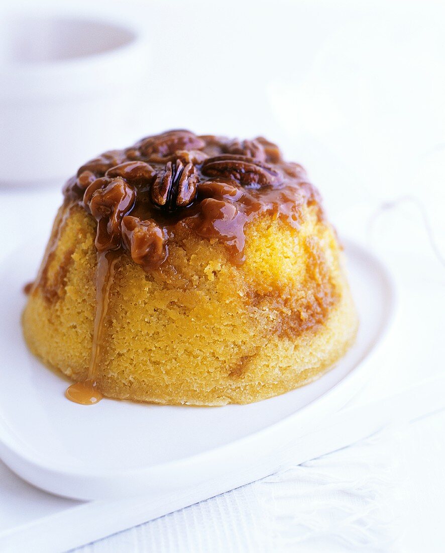 Sticky toffee and walnut pudding (UK)