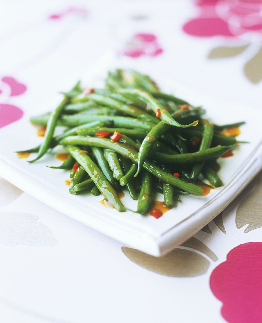 Green beans with chilli