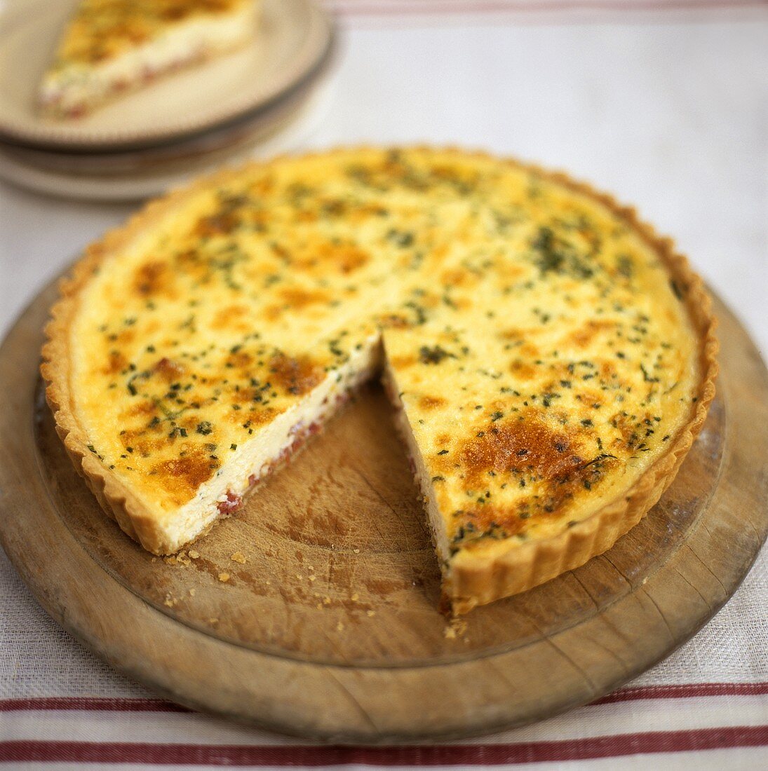 Cheese and bacon tart