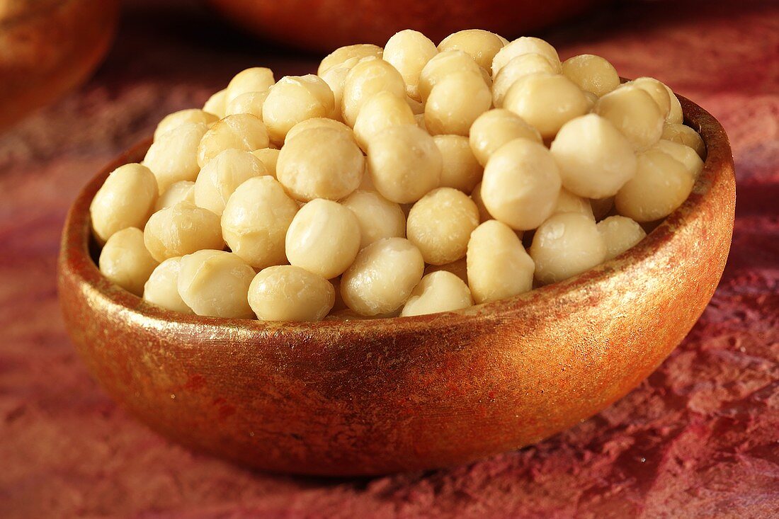 Macadamia nuts in a bowl