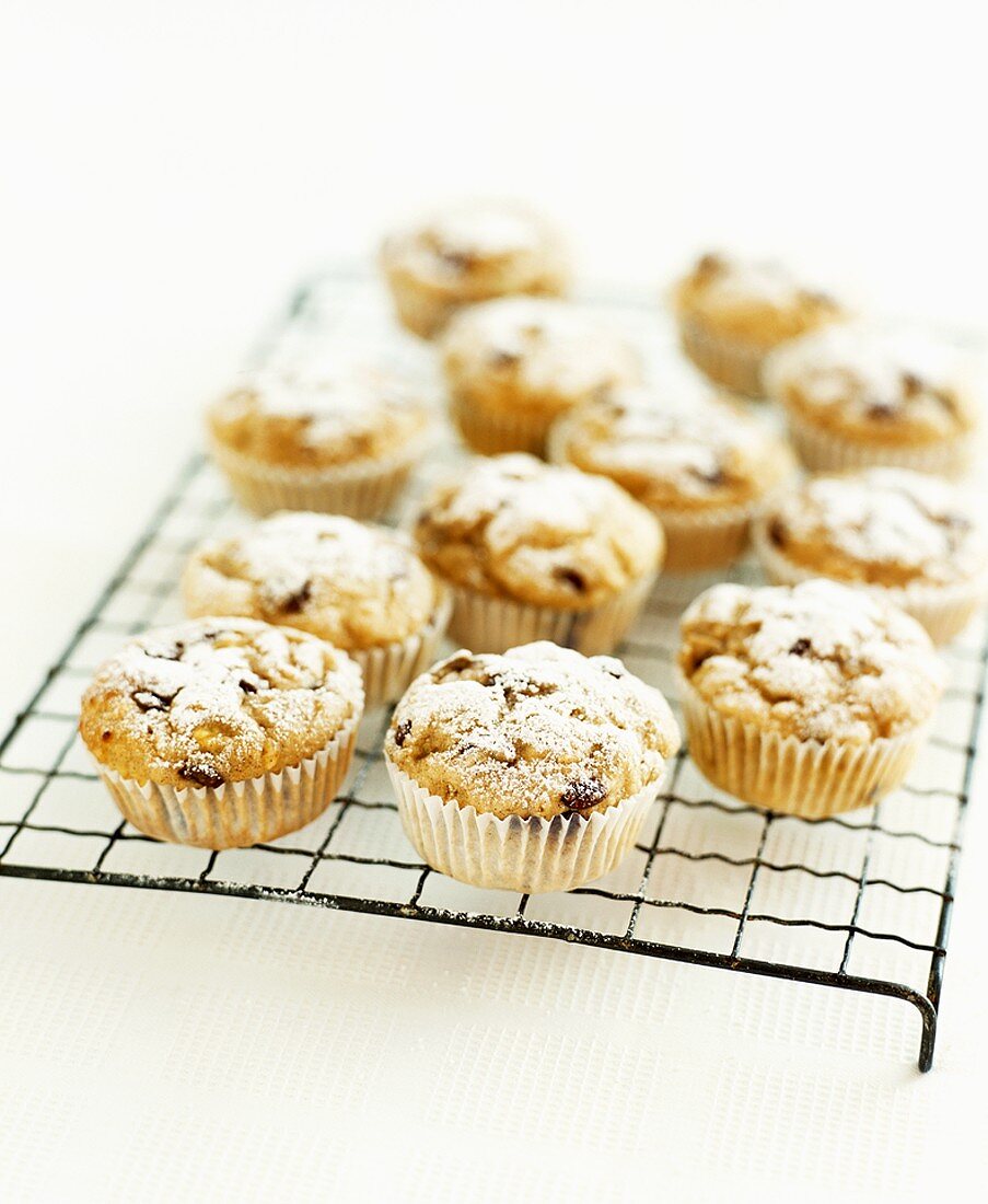 Kalorienarme Bananenmuffins mit Chocolate Chips