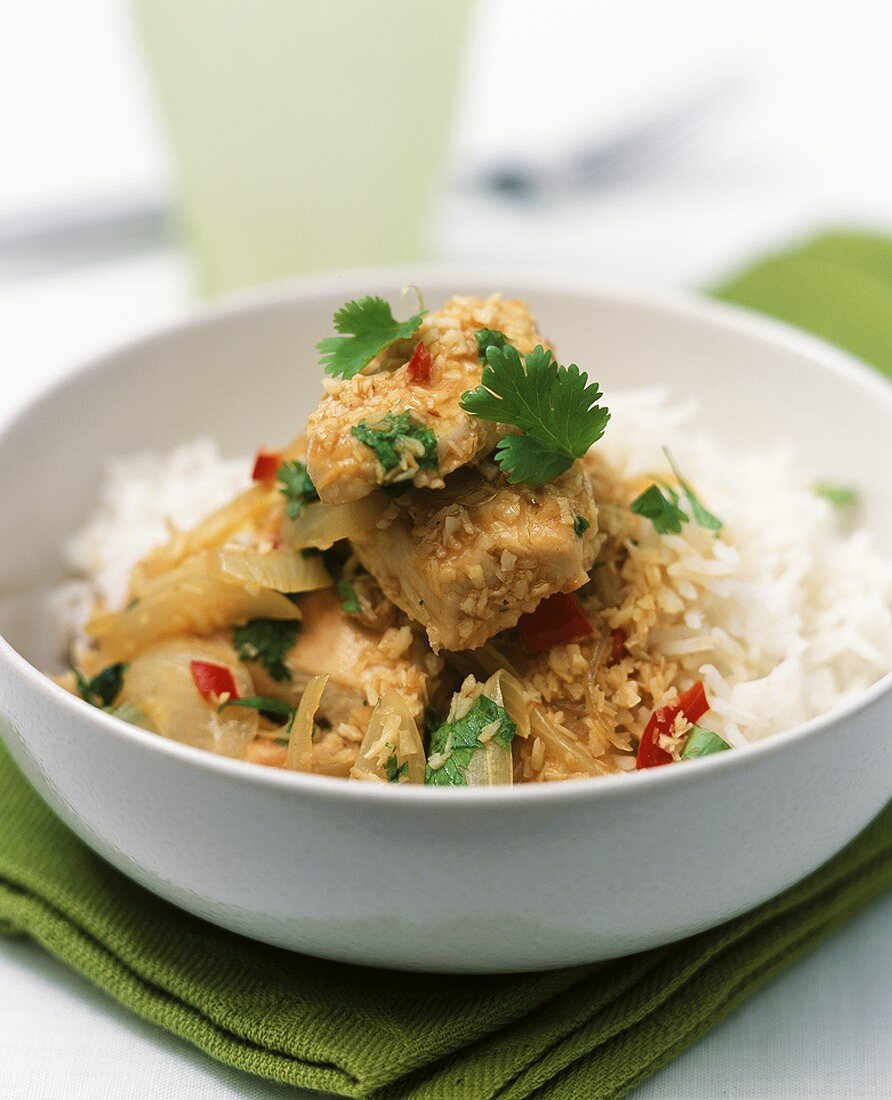 Coconut chicken with rice