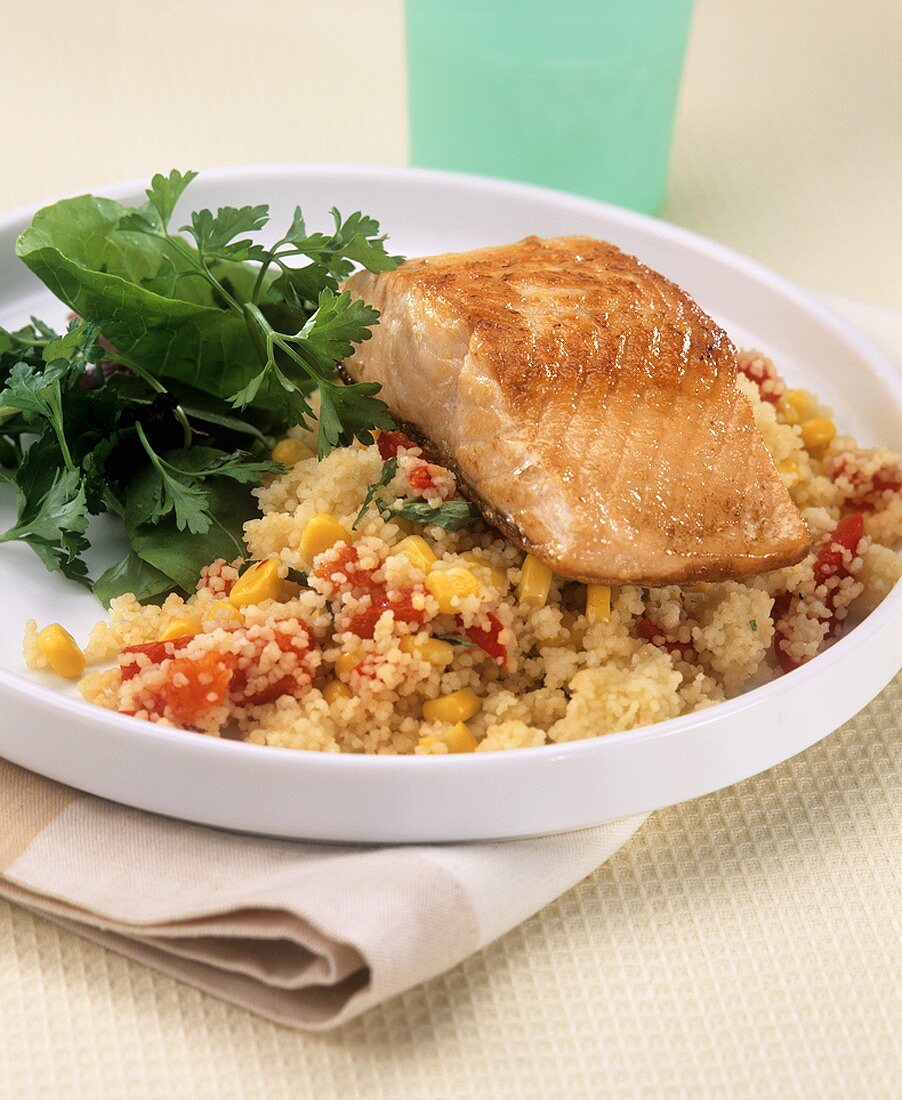 Salmon fillet with couscous