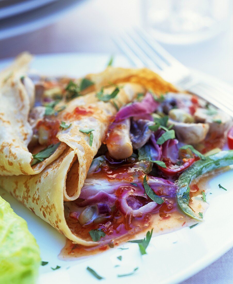 Mushroom crepes